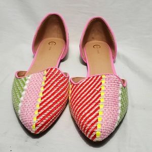 CEST 1946 SZ 11W NIB COLORFUL FLATS red pink yellow green white